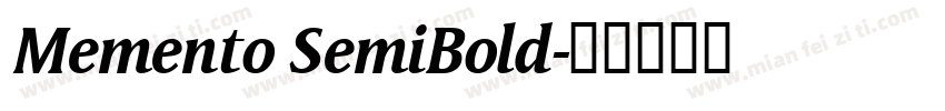 Memento SemiBold字体转换